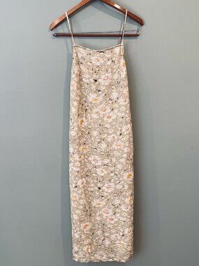 American Eagle Light Sage Green Floral Maxi Dress